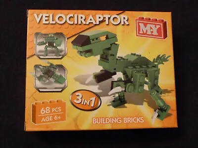 M.Y Building Bricks – Velociraptor Dinosaur BNIB • £10
