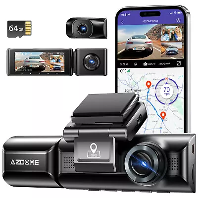 AZDOME 3 Channel True 4K Dash Cam Ultra HD With WiFi & GPS Night Vision Car DVR • $179.99