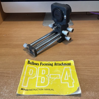 $139.99 • Buy NIKON PB-4 Bellows Focusing Attachment  W/ Original Manual & Caps - Good Cond.