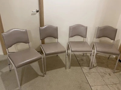 $35 • Buy 4 Powder Coated Vinyl Dining Chairs. Very Sturdy.