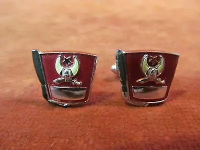 Vintage Anson Silver Tone Shriners Cufflinks • $8.88