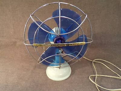 Vintage Mid Century Modern Westinghouse Table Fan. 11  Diameter • $49.95