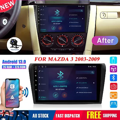 Apple Carplay For Mazda 3 2003-2009 32g Android 13 Car Radio Gps Navi Head Unit • $188.98