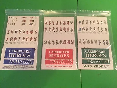 Classic Traveller Sci Fi RPG 15mm Cardboard Heroes By Steve Jackson Games GDW • £21