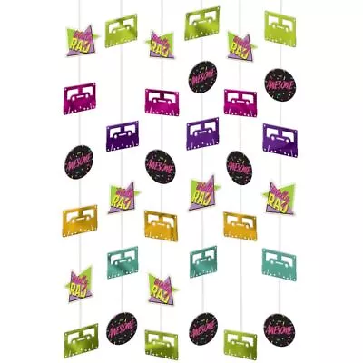 Awesome 80's Hanging String Decorations 6 Per Pack 7' Long 80s Decoration • $4.29