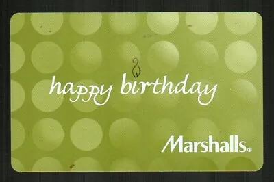 MARSHALLS Happy Birthday ( 2008 ) Gift Card ( $0 ) • $2.50