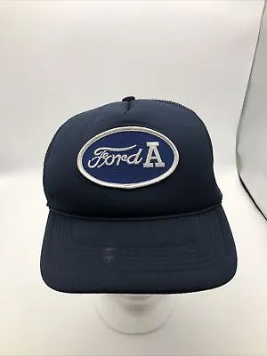 1928-1931 Ford Model A Patch Vintage Cap Hat USA Made Blue  Snapback Mesh • $25.78