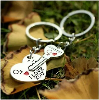 $9.90 • Buy Perfect Valentines Day Gift For Him Her Anniversary Present Keyring Set Keepsake