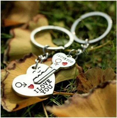 $9.41 • Buy Perfect Valentines Day Gift For Him Her Anniversary Present Keyring Set Keepsake