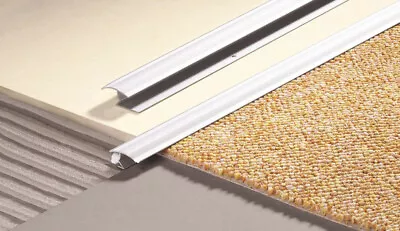 £5.99 • Buy 100cm CARPET TO TILE WOOD LAMINATE METAL Z DOOR BAR TRIM THRESHOLD GOLD & SILVER