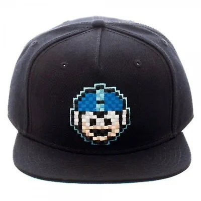 Mega Man (rockman) 8-bit Face Black Snapback Cap (new & Official) • $22.95