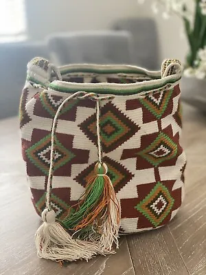 Authentic Wayuu Mochila Colombian Bag Large Hand Made Hecha A Mano Wayu Guayu • $57