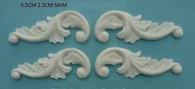 Decorative Ornate Scrolls X 4 Applique Onlay Resin Furniture Moulding O27A • $5.37