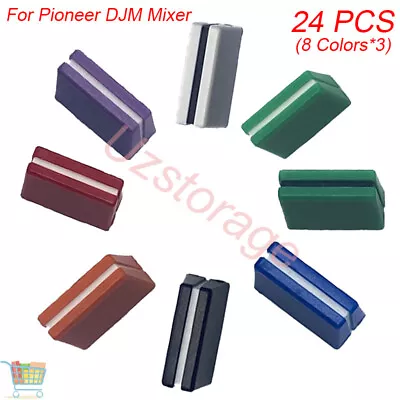 24PCS (8 Colors) DJ Slider Fader Cross Fader Knob Caps For Pioneer DJM Mixer • $19.11