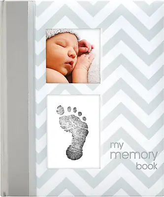 First  5  Years  Chevron  Baby  Memory  Book  With  Included  Clean - Touch  Bab • £27.88