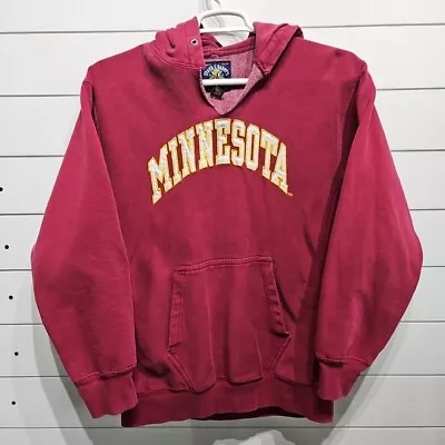 Vtg Minnesota Golden Gophers NCAA Hooded Team Sweatshirt Mens Medium Goldy • $28.99