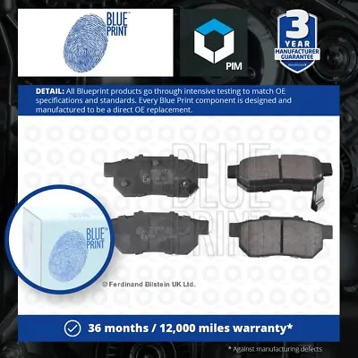 Brake Pads Set Rear ADH24286 Blue Print 43022SAAE50 43022SAAE51 43022SAAJ51 New • £15.16