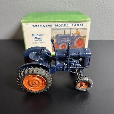 Vintage Britains Model Farm Fordson Major Tractor W/ Rubber Wheels 128F • $119.99