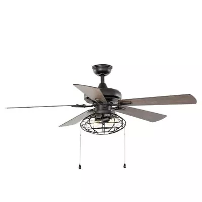 PARTS ONLY Home Decorators Ellard 52  Matte Black Ceiling Fan Replacement Parts • $49.99