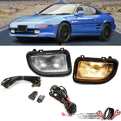 Clear Lens Front Bumper Fog Lights Lamps For Toyota MR2 1991-1995 W/ Bulbs • $45.80