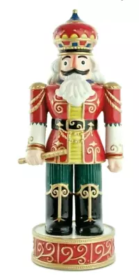 NEW In Box Fitz And Floyd Holiday Nutcracker Red Large Christmas Statue Rare • $249.99