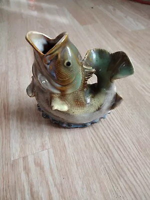 Ceramic Fish Pitcher 6.5  Tally 5  Wide • $15