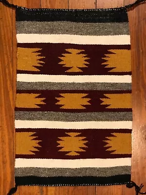 Exceptional Navajo Banded Sampler Rugbeautiful Copper Brownvintageexcelentnr • $25