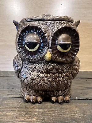 Vintage Double Sided Ceramic OWL-SITTRE Mold 1979 Cookie Jar/Canister • $39.96