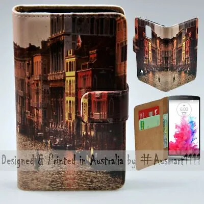 For LG Series - Venice River Canal Print Wallet Mobile Phone Case Cover • $13.98