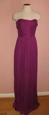 JCrew Petite Arabelle Long Dress Silk Chiffon Size 10P Spiced Wine Gown • $148.95