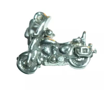 Vintage Silver Tone Moto Motorcycle Charm Pendant • $9.05