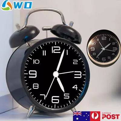 4'' Retro Loud Double Bell Mechanical Wound Alarm Clock With Night Light AU • $16.89