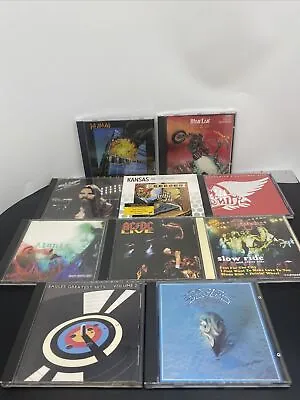 Lot Of 10 CD Rock ~ Eagles~ Def Leppard~ Bob Seger~ Kansas~ Aerosmith~AC/DC  (C) • $24.95