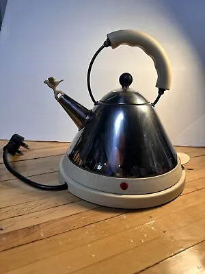 ALESSI Vintage Teapot Electric Kettle Michael Graves MG32 Tan 240v Pomo Design • $200