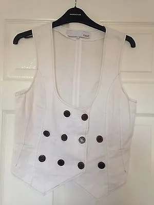 £15 • Buy Next Linen Off White Waistcoat, Size 10