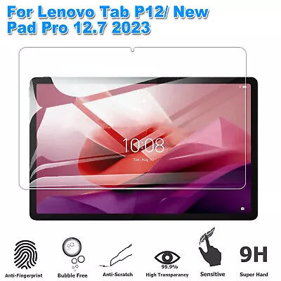 For Lenovo Tab P12 12.7 Inch 2023 9H Hard Clear Tempered Glass Screen Protector • £12.49