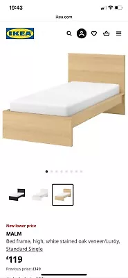 IKEA Malm Oak Single Bed Frame NORWICH • £50