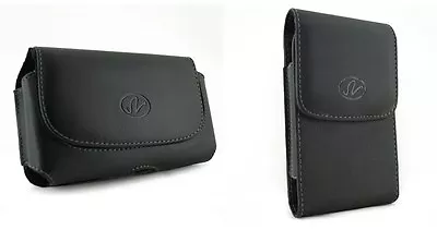 Black Large Leather Pouch CaseWill Fit Cellphone Already Has Otterbox Case On • $8.99