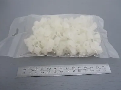 £8.49 • Buy White Natural Plastic P Clips Cable Tidy - Approx 100 Pieces 22mm