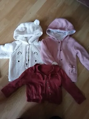 3 Baby Girl Cardigans Various Colours • £3.50