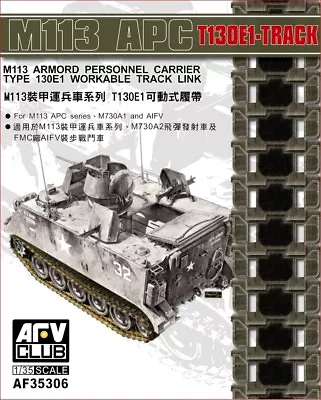 AFV Club 1/35 AF-35306 WORKABLE T130E1 Track Line For M113 APC • $28.45