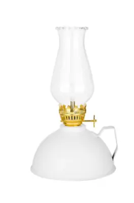 Oil Lamp Glass Kerosene Lantern- Lamplight Classic Oil Lamp White Camping Garden • £22