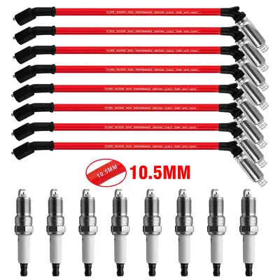 $38.51 • Buy High Performance 8*Spark Plugs + 8* Wires Set For Chevy GMC 4.8L 5.3L 6.0L V8