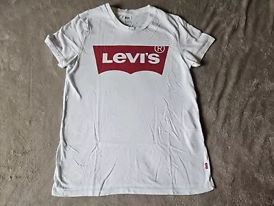 Mens White Levis Logo T Shirt - Size Small • £5.50