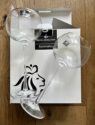 £17 • Buy BN Royal Doulton Symmetry Goblet Wine Gin Glasses, Pair