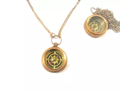 Vintage Compass Necklace Antique Locket Compass Women Men Kids Locket Best Gift • $25.51