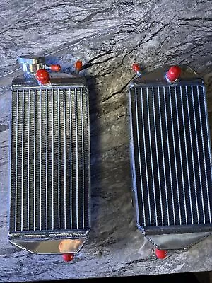 Dual Aluminum Radiator Motorcycle Quad Radiator HONDA Suzuki Kawasaki Universal • $59