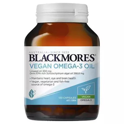 Blackmores Vegan Omega-3 Oil 120 Mini Capsules • $24.99