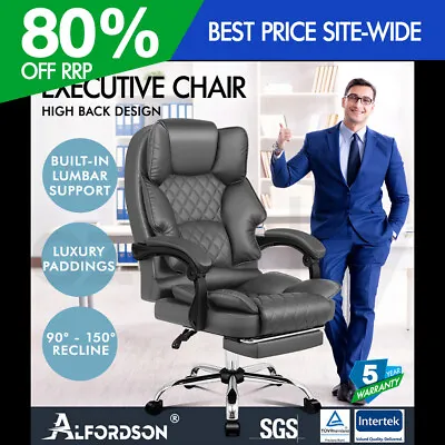 $189.95 • Buy ALFORDSON Office Chair Gaming Executive Computer Racer PU Leather Seat Recliner