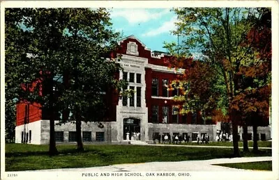 1918. Oak Harbor Ohio. High School. Postcard Sc23 • $6.97
